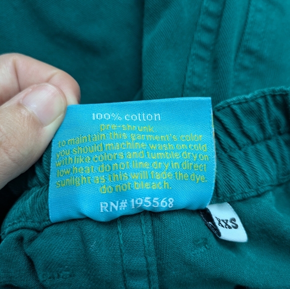 Big Bud Press Sun Baby Teal Green Cotton Work Pants Unisex XXS - Picture 5 of 15
